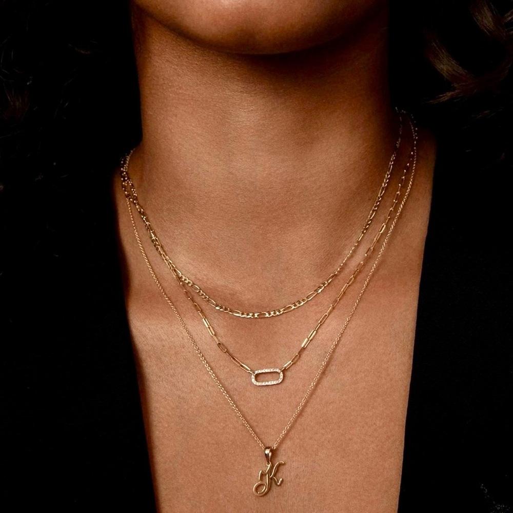 KINN 14K Gold Love Letter Necklace 18”